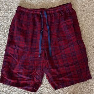 Mens Jockey Red and Blue Plaid Shorts